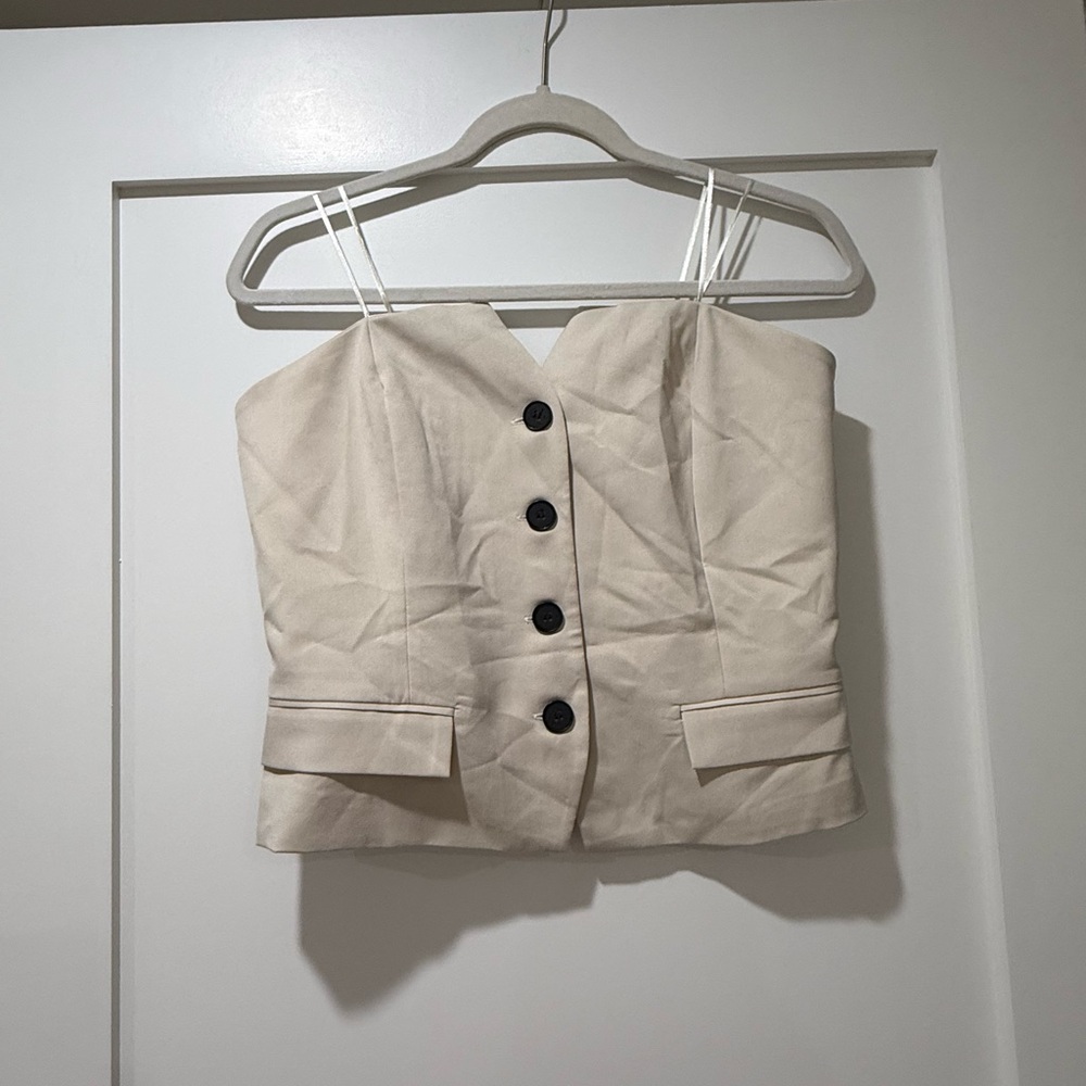 Sincerely Jules Cream Elastic Waist Top